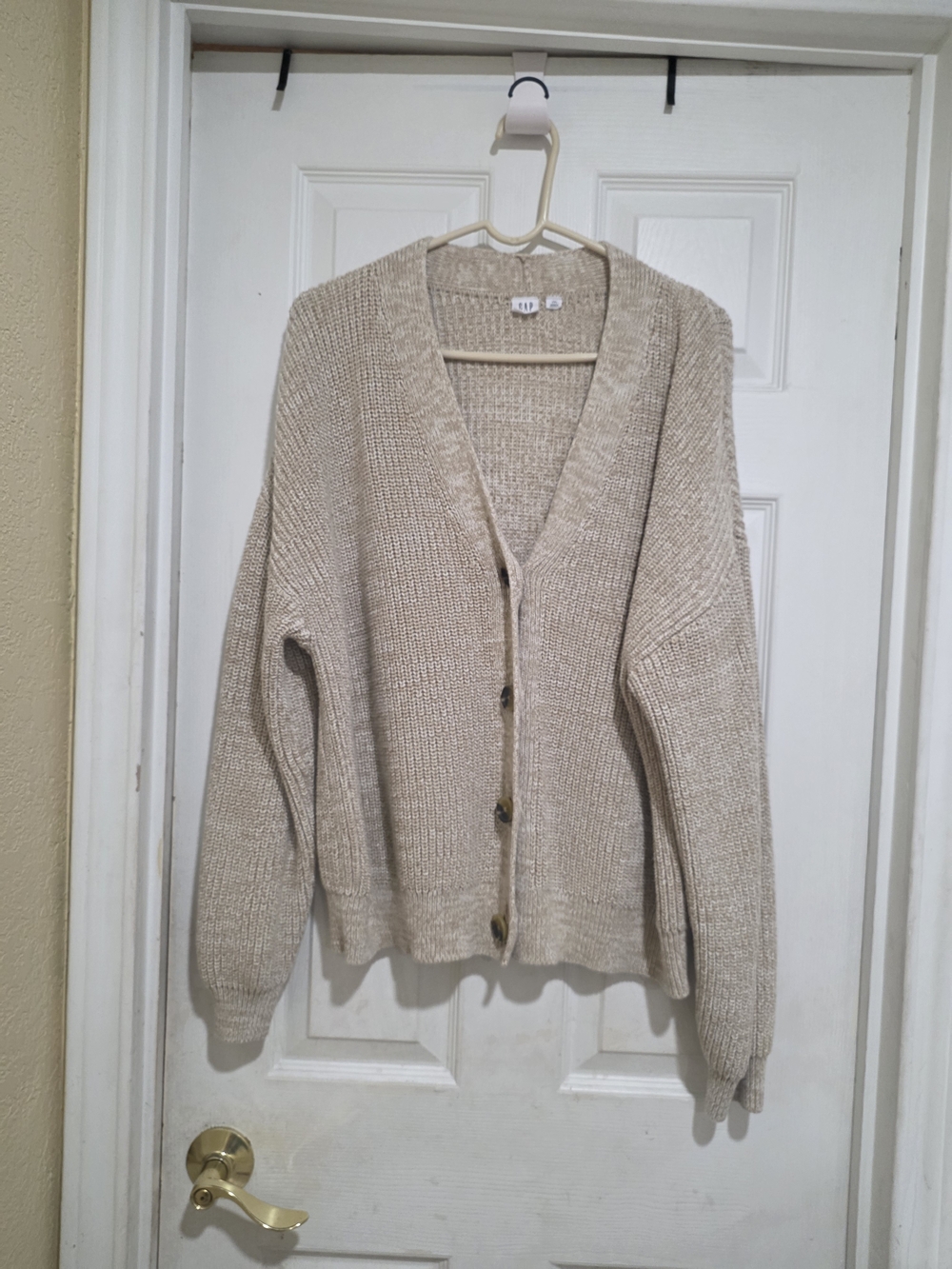 GAP Women's Cream Knit Button-Up Cardigan Sweater - Picture 2 of 9